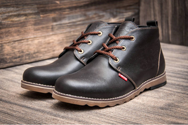 Мужские ботинки Levi's Chukka Boot зимние темно-коричневые