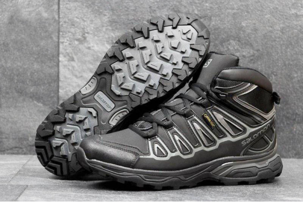 Мужские ботинки Salomon X Ultra Mid 2 GTX черные с серым