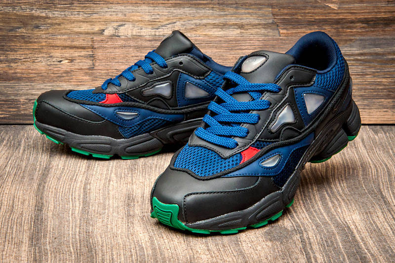Купить мужские кроссовки Adidas x Raf Simons черные с синим