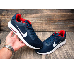 Мужские кроссовки Nike Air темно-синие с красным