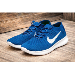 Мужские кроссовки Nike Free RN Motion FlyKnit синие с белым