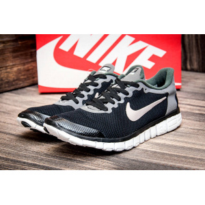 Мужские кроссовки Nike Free Run 3.0 черные с серым