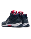 Купить Мужские высокие кроссовки на меху Adidas Climaproof High синие с красным