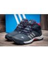 Купить Мужские высокие кроссовки на меху Adidas Climaproof High синие с красным