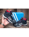 Купить Мужские высокие кроссовки на меху Adidas Climaproof High синие с красным