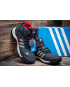 Купить Мужские высокие кроссовки на меху Adidas Climaproof High синие с красным