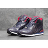 Купить Мужские высокие кроссовки на меху New Balance 696 Mid-Cut темно-синие с красным