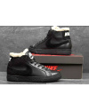 Чоловічі високі кросівки зимові Nike Blazer Mid чорні