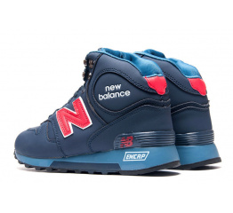 Женские высокие зимние кроссовки на меху New Balance 1300 синие
