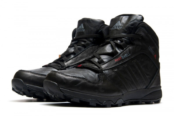 Мужские высокие кроссовки на меху Adidas TERREX FastShell черные