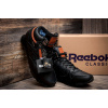Мужские высокие кроссовки на меху Reebok Classic Leather Mid черные