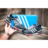 Мужские высокие кроссовки Adidas ZX750 синие с белым и красным