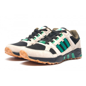 Мужские кроссовки Adidas EQT Support 93 бежевые с черным и зеленым