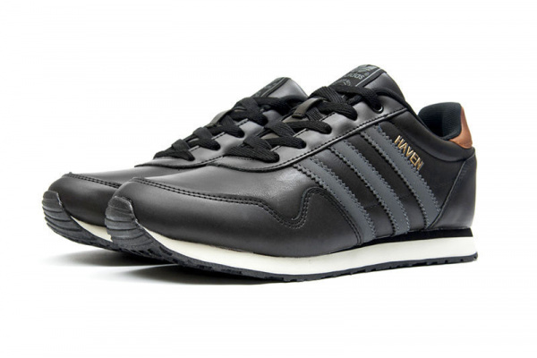 Мужские кроссовки Adidas Haven черные с серым