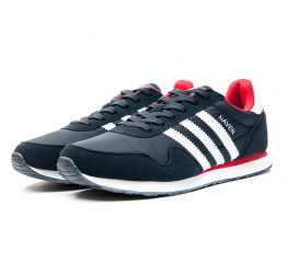 Мужские кроссовки Adidas Haven темно-синие с красным и белым