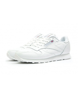 Мужские кроссовки Reebok Classic Leather белые (white)