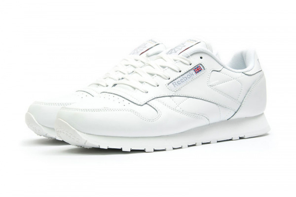 Мужские кроссовки Reebok Classic Leather белые (white)