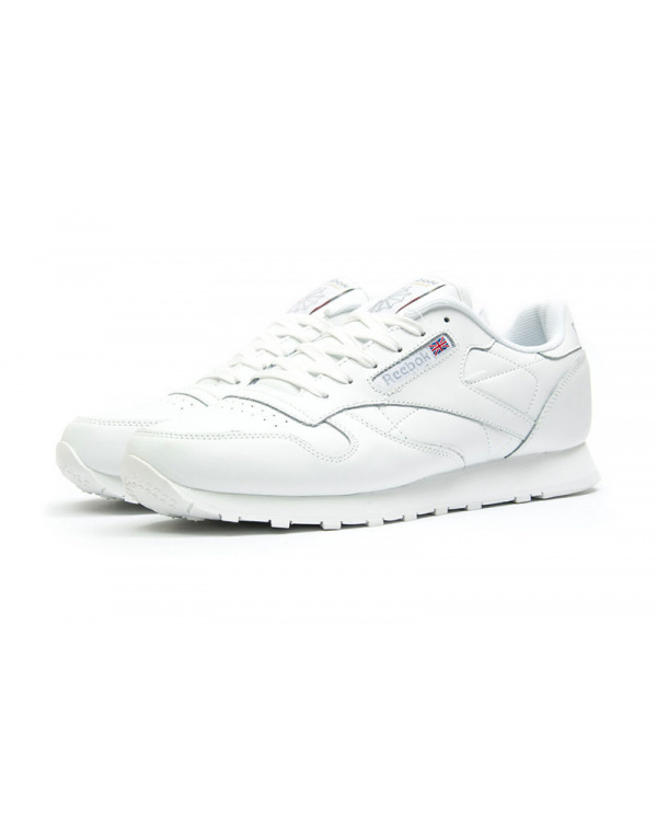 Мужские кроссовки Reebok Classic Leather белые (white)