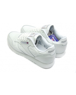 Мужские кроссовки Reebok Classic Leather белые (white)