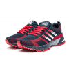 Женские кроссовки Adidas Marathon Flyknit темно-синие с красным