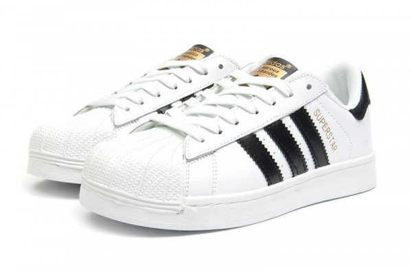 Женские кроссовки Adidas Originals Superstar белые с черным