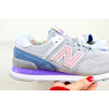 Купить Женские кроссовки New Balance 574 серые с фиолетовым