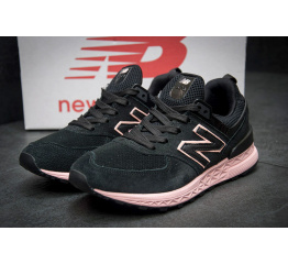 Женские кроссовки New Balance 574 Sport черные с розовым
