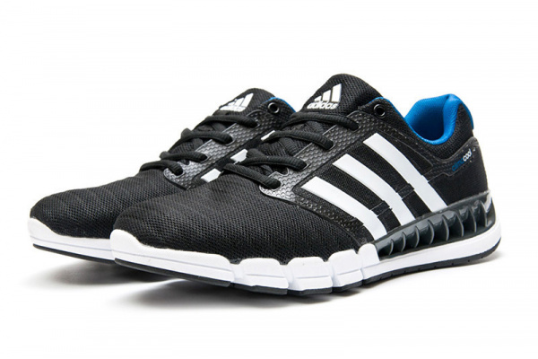 Мужские кроссовки Adidas Climacool Revolution черные с белым и голубым