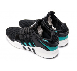 Мужские кроссовки Adidas EQT Support ADV 91/16 черные с белым и бирюзовым