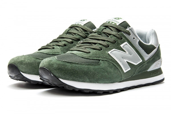 Мужские кроссовки New Balance 574 зеленые