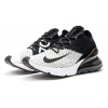 Мужские кроссовки Nike Air Max 270 Flyknit белые с черным