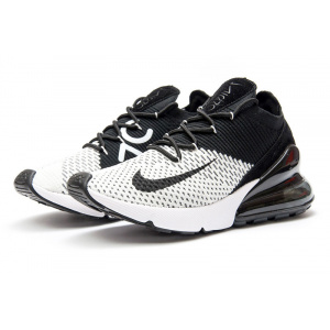 Чоловічі кросівки Nike Air Max 270 Flyknit білі з чорним