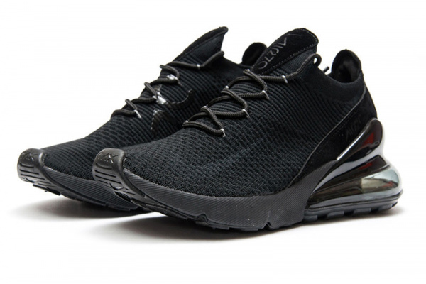 Мужские кроссовки Nike Air Max 270 Flyknit черные