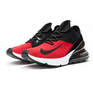 Мужские кроссовки Nike Air Max 270 Flyknit красные с черным