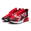 Мужские кроссовки Nike Air Max 270 Supreme красные с белым
