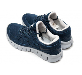 Мужские кроссовки Nike Free Run+ 2 темно-синие