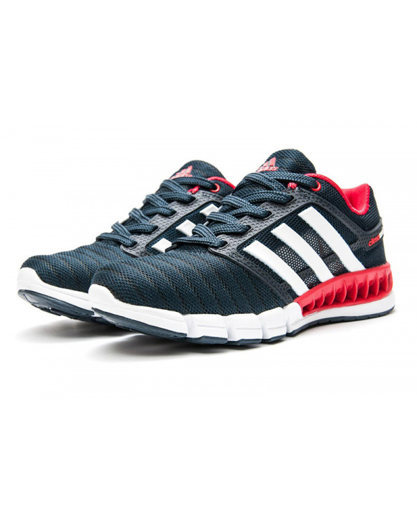 Женские кроссовки Adidas Climacool Revolution темно-синие с белым и красным