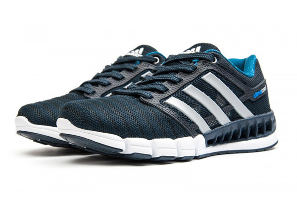 Женские кроссовки Adidas Climacool Revolution темно-синие с голубым