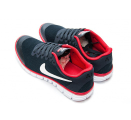 Женские кроссовки Nike Free 3.0 V2 темно-синие с красным