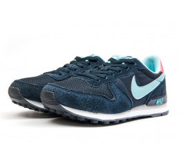 Женские кроссовки Nike Internationalist темно-синие с голубым