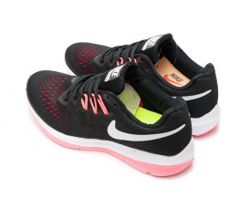 Женские кроссовки Nike Zoom Pegasus черные с коралловым