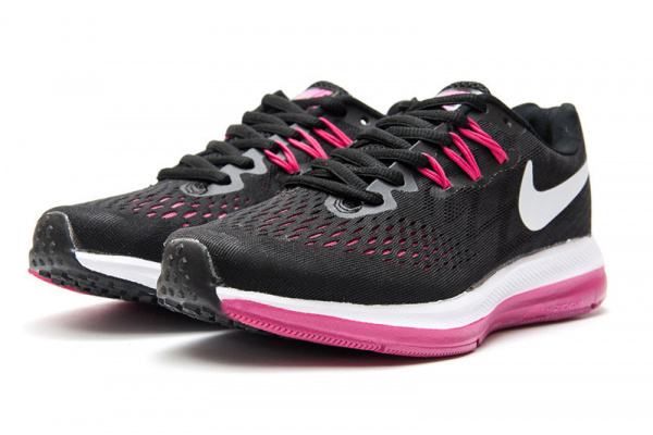 Женские кроссовки Nike Zoom Pegasus черные с малиновым