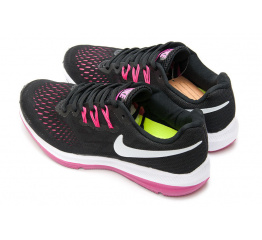 Женские кроссовки Nike Zoom Pegasus черные с малиновым