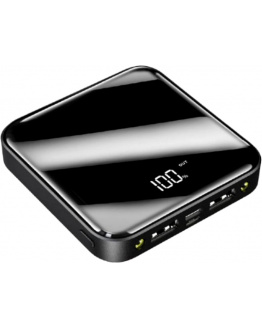 Купить Повербанк 20000 mAh с беспроводной зарядкой и фонариком черный в Украине