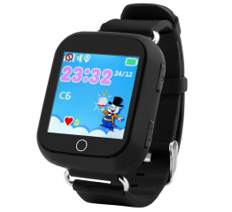 Детские смарт часы SmartWatch TD-02 (Q100) GPS-Tracking Wifi Watch Black