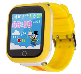 Детские смарт часы с GPS трекером SmartWatch Q100S GPS yellow