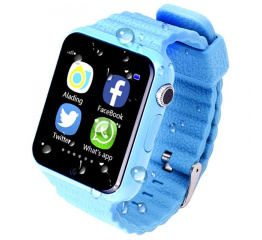Детские смарт часы с GPS трекером и камерой V7K blue