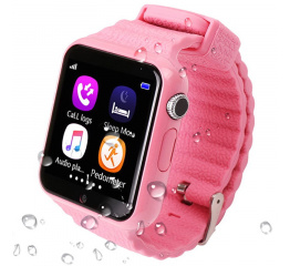 Детские смарт часы с GPS трекером и камерой V7K pink