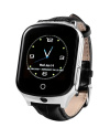 Купить Смарт часы с GPS трекером и камерой Smart Watch A19 black leather