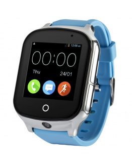 Купить Смарт часы с GPS трекером и камерой Smart Watch A19 blue в Украине